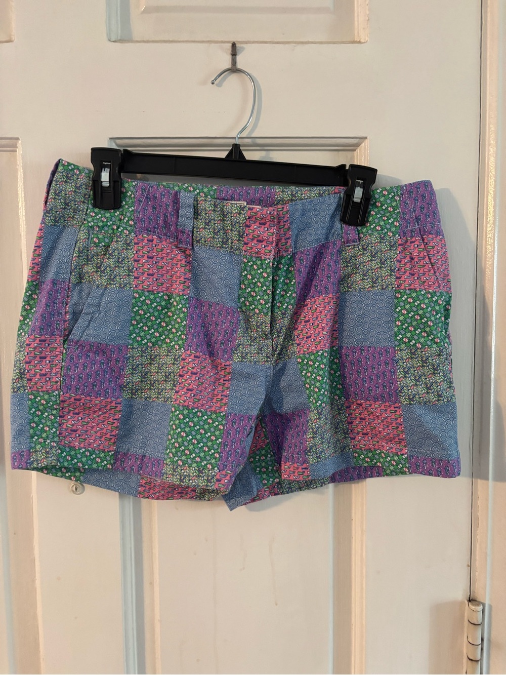 Vineyard Vines Chino Shorts Patchwork Kentucky Derby Multicolor Cotton 6 Women